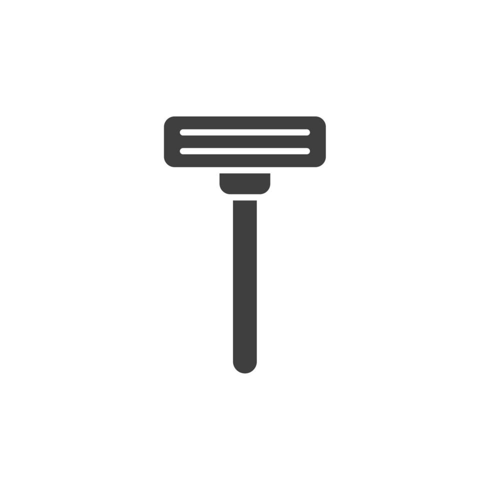 Vector sign of the razor symbol is isolated on a white background. razor icon color editable.