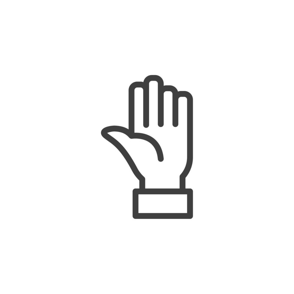 Vector sign of the touch symbol is isolated on a white background. touch icon color editable.