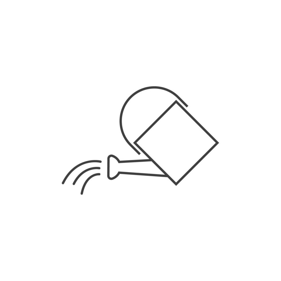 Vector sign of the The watering can symbol is isolated on a white background. The watering can icon color editable.