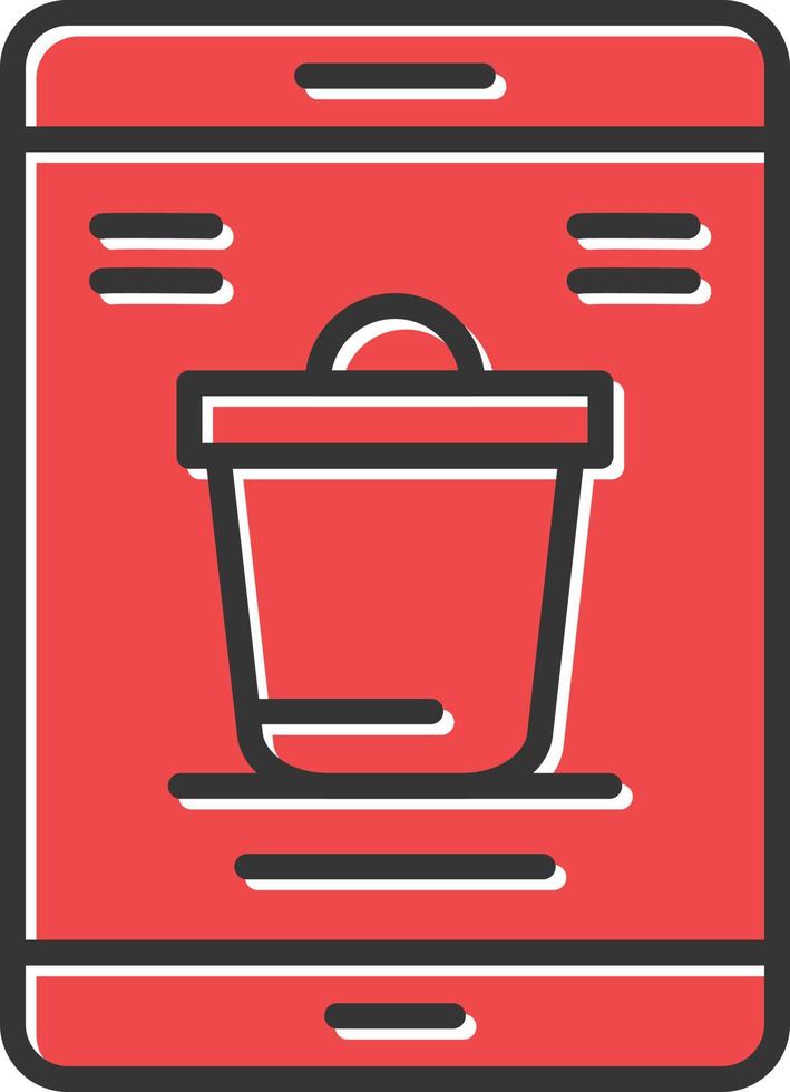Food App Filled Retro vector