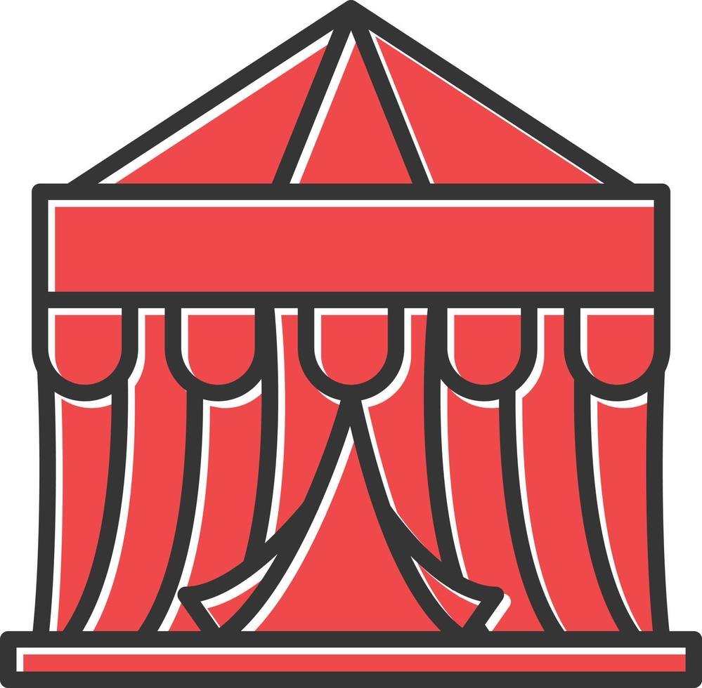 Circus Tent Filled Retro vector