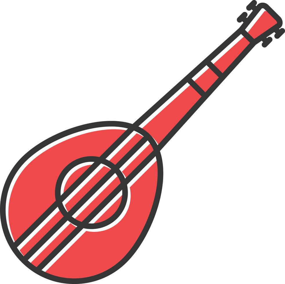 Mandolin Filled Retro vector