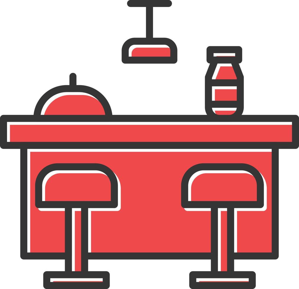 Bar Counter Filled Retro vector