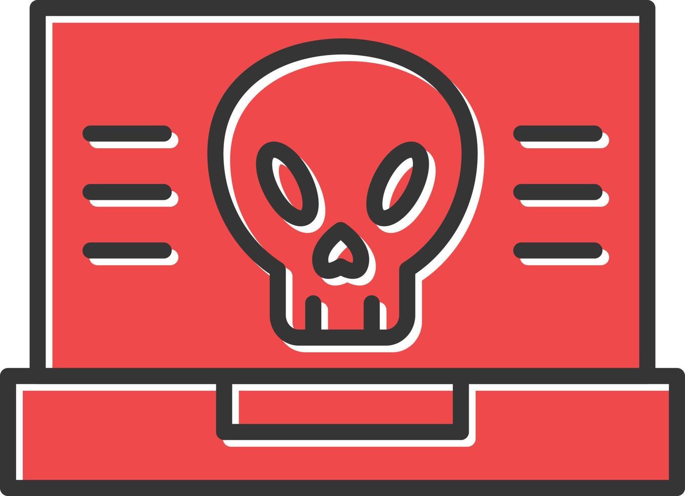 Cyber Attack  Filled Retro vector