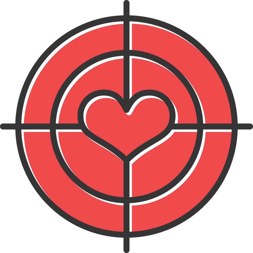 Target Filled Icon vector
