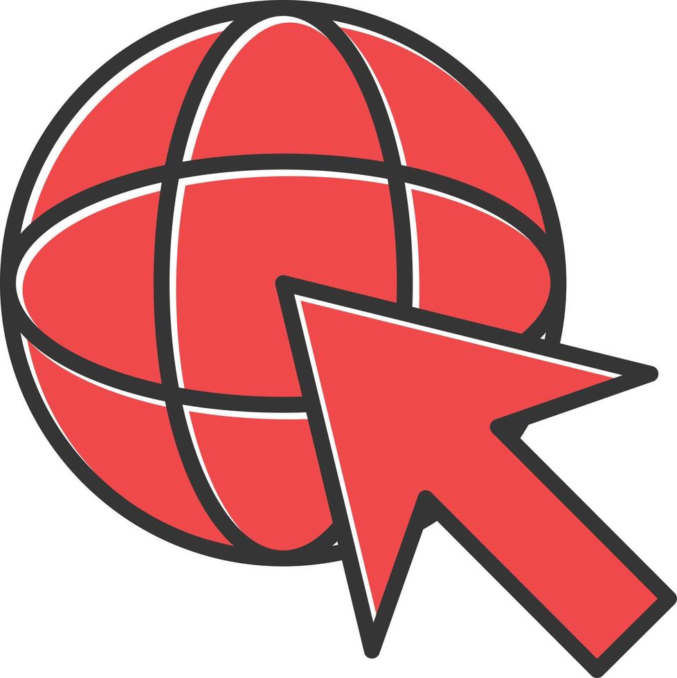 World Wide Filled Icon vector