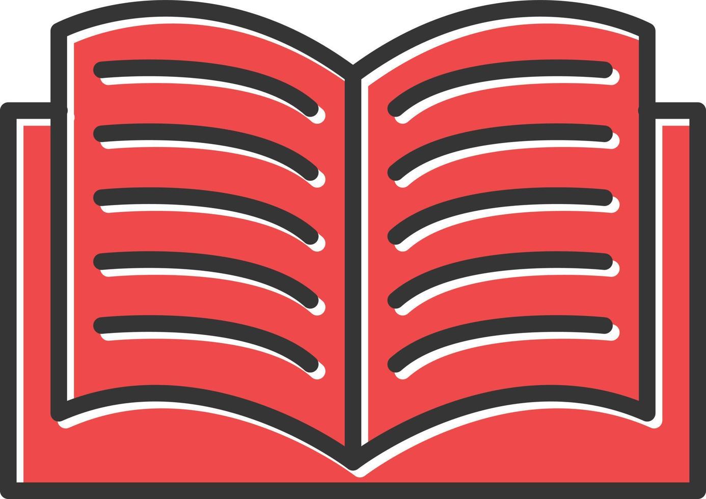 Open Book Filled Icon vector