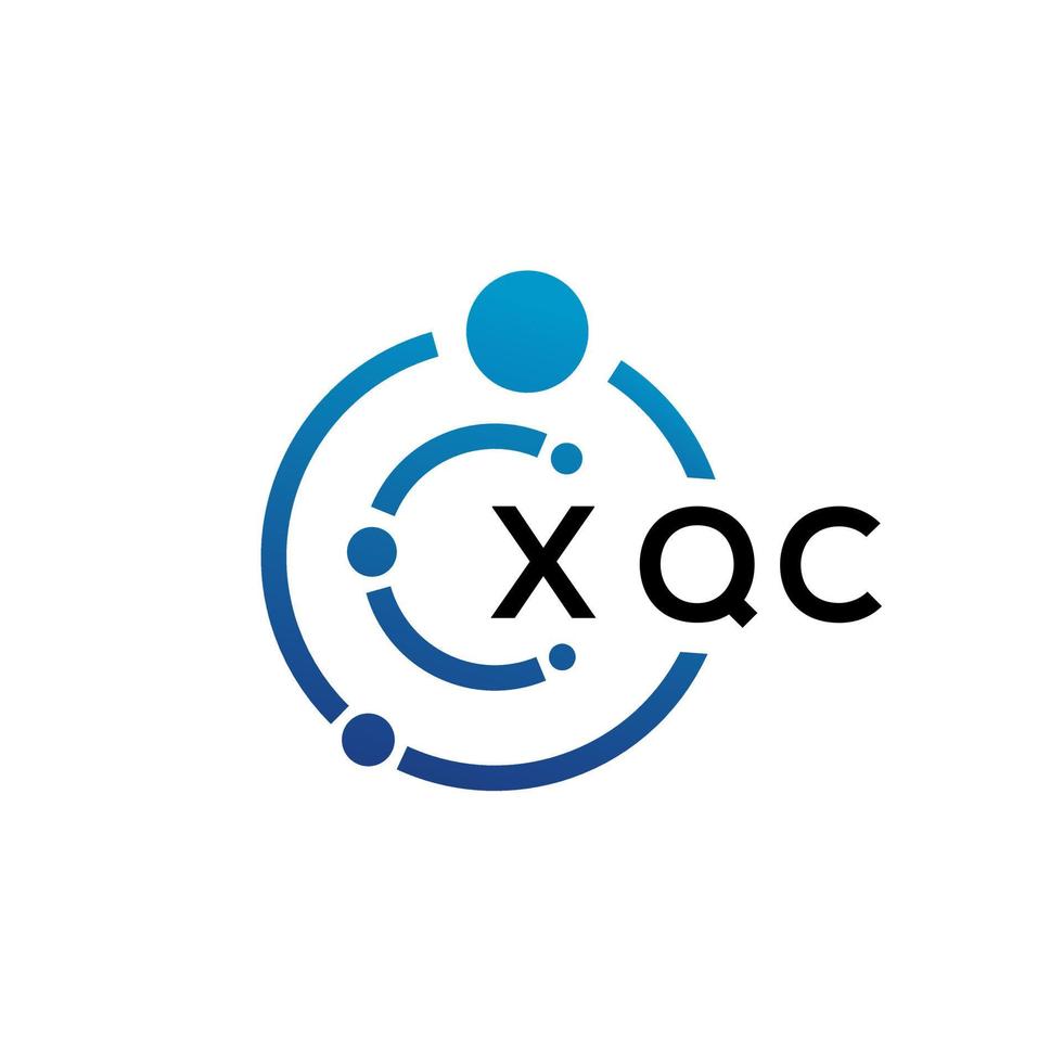 Diseño de logotipo de tecnología de letras xqc sobre fondo blanco. xqc creative initials letter it logo concepto. diseño de letras xqc. vector