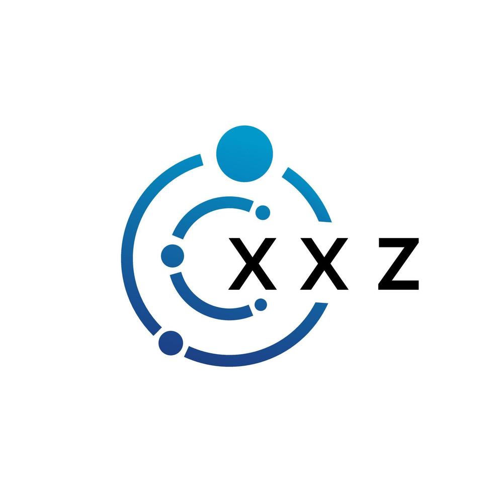XXZ letter technology logo design on white background. XXZ creative initials letter IT logo concept. XXZ letter design. vector