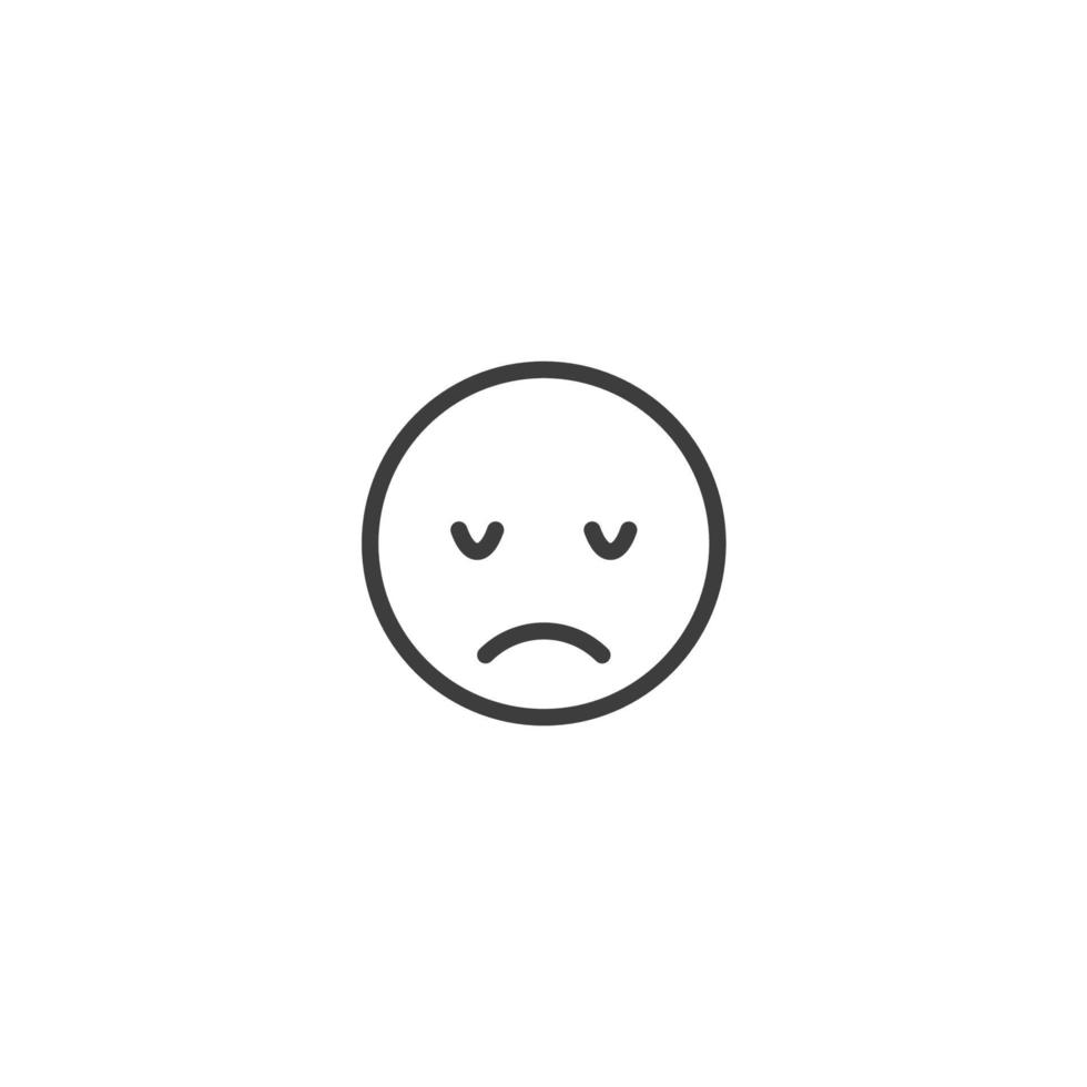Vector sign of the emoticon face symbol is isolated on a white background. emoticon face icon color editable.