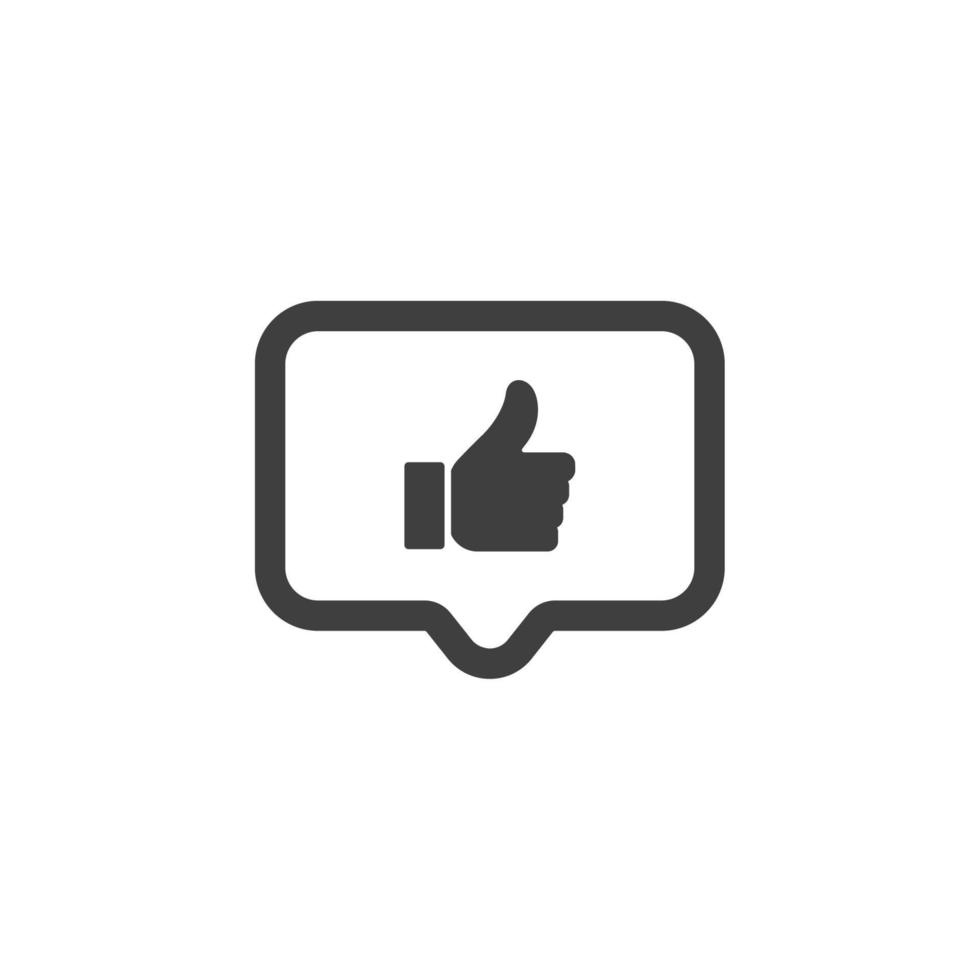 Vector sign of the like symbol is isolated on a white background. like