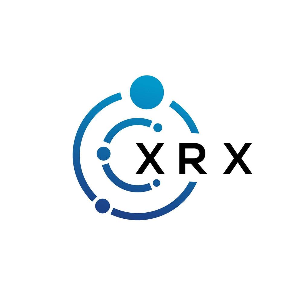 XRX letter technology logo design on white background. XRX creative initials letter IT logo concept. XRX letter design. vector