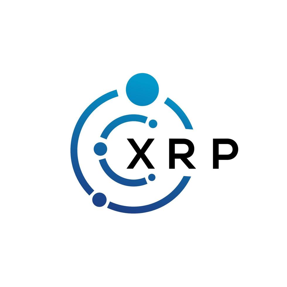 XRP letter technology logo design on white background. XRP creative initials letter IT logo concept. XRP letter design. vector