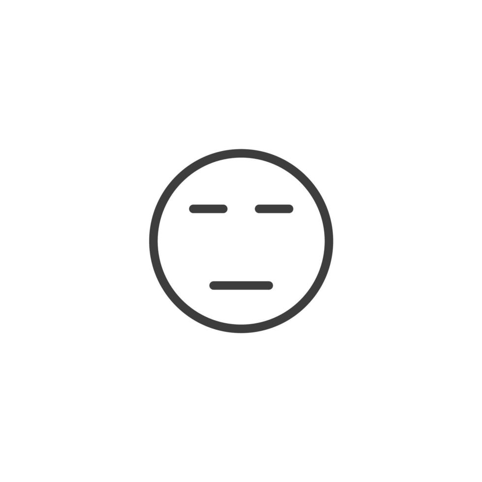 Vector sign of the emoticon face symbol is isolated on a white background. emoticon face icon color editable.