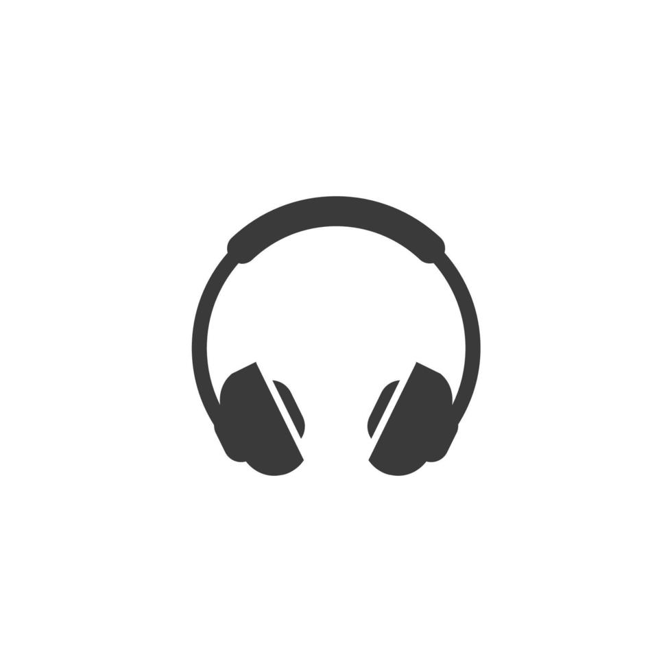 Vector sign of the Headphones symbol is isolated on a white background