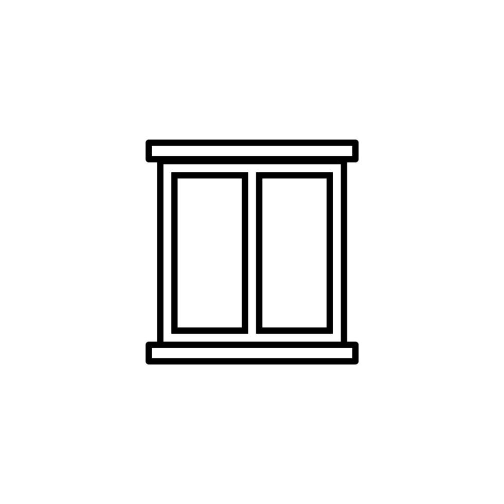 Vector sign of the Window symbol is isolated on a white background