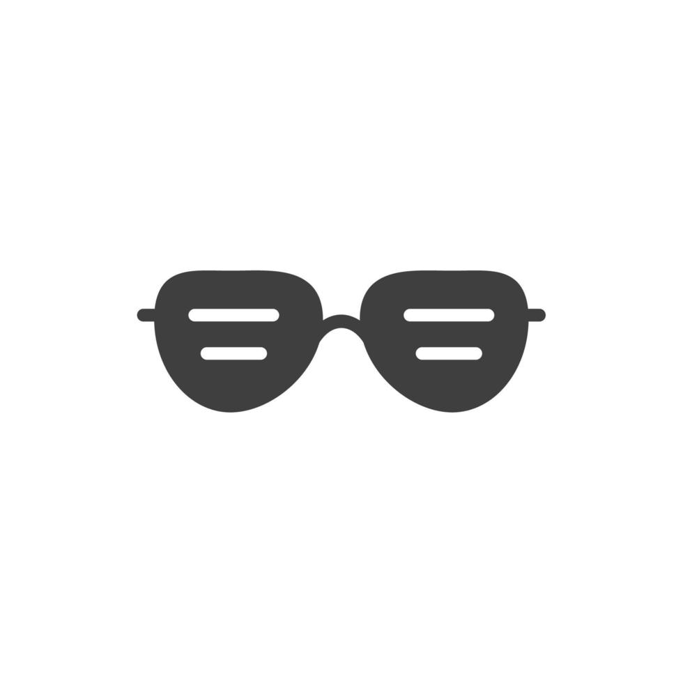 el signo vectorial del símbolo de las gafas está aislado en un fondo blanco. color de icono de gafas editable. vector