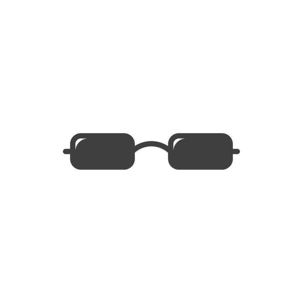 el signo vectorial del símbolo de las gafas está aislado en un fondo blanco. color de icono de gafas editable. vector