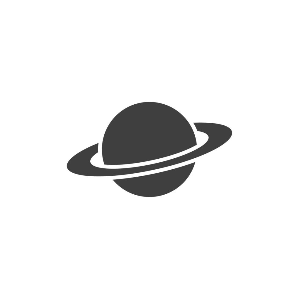 el signo vectorial del símbolo del planeta Saturno está aislado en un fondo blanco. color del icono del planeta saturno editable. vector