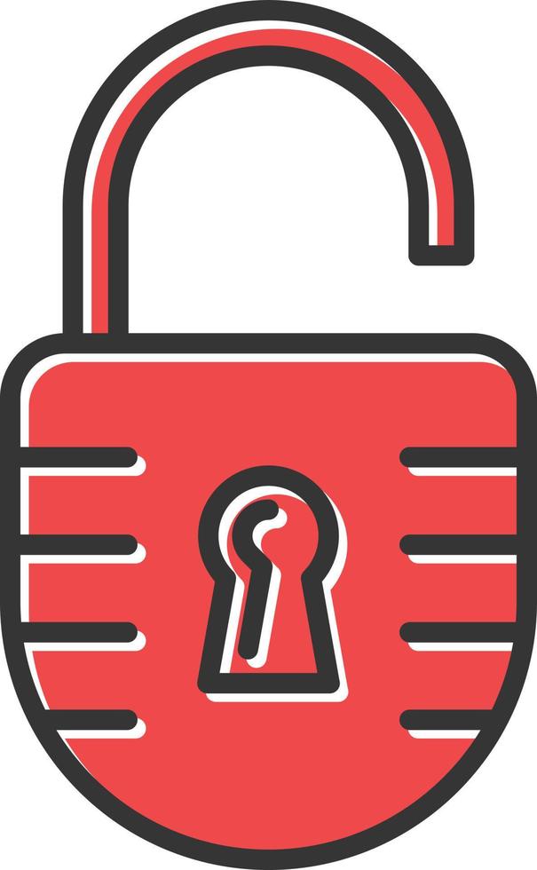Padlock Filled Retro vector