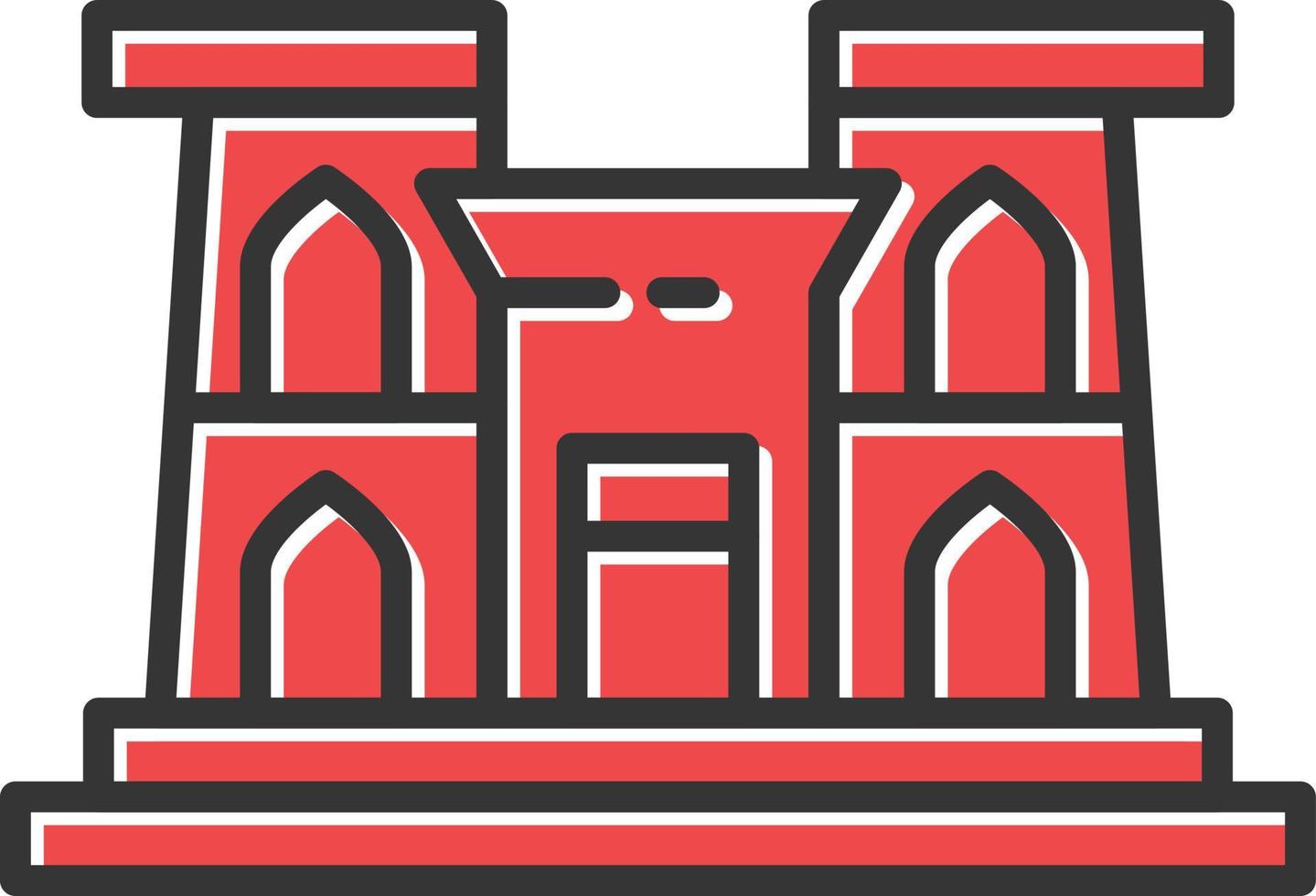 Luxor Temple Filled Retro vector