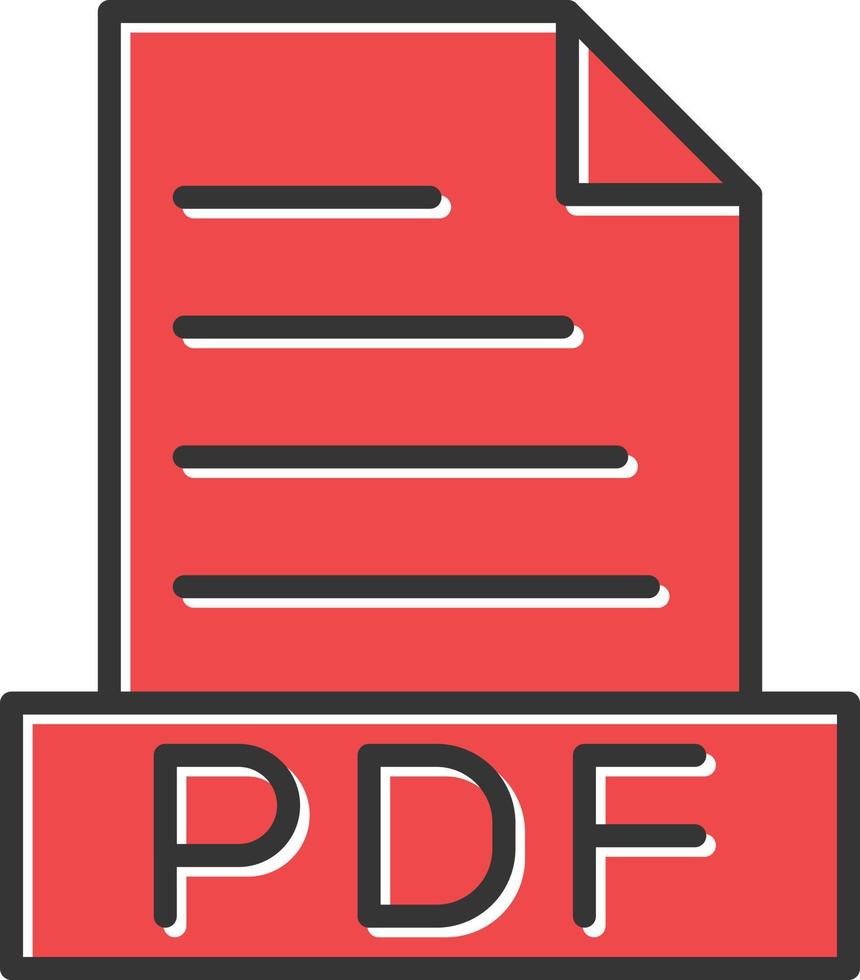PDF Filled Icon vector