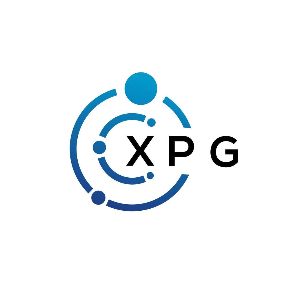 XPG letter technology logo design on white background. XPG creative initials letter IT logo concept. XPG letter design. vector