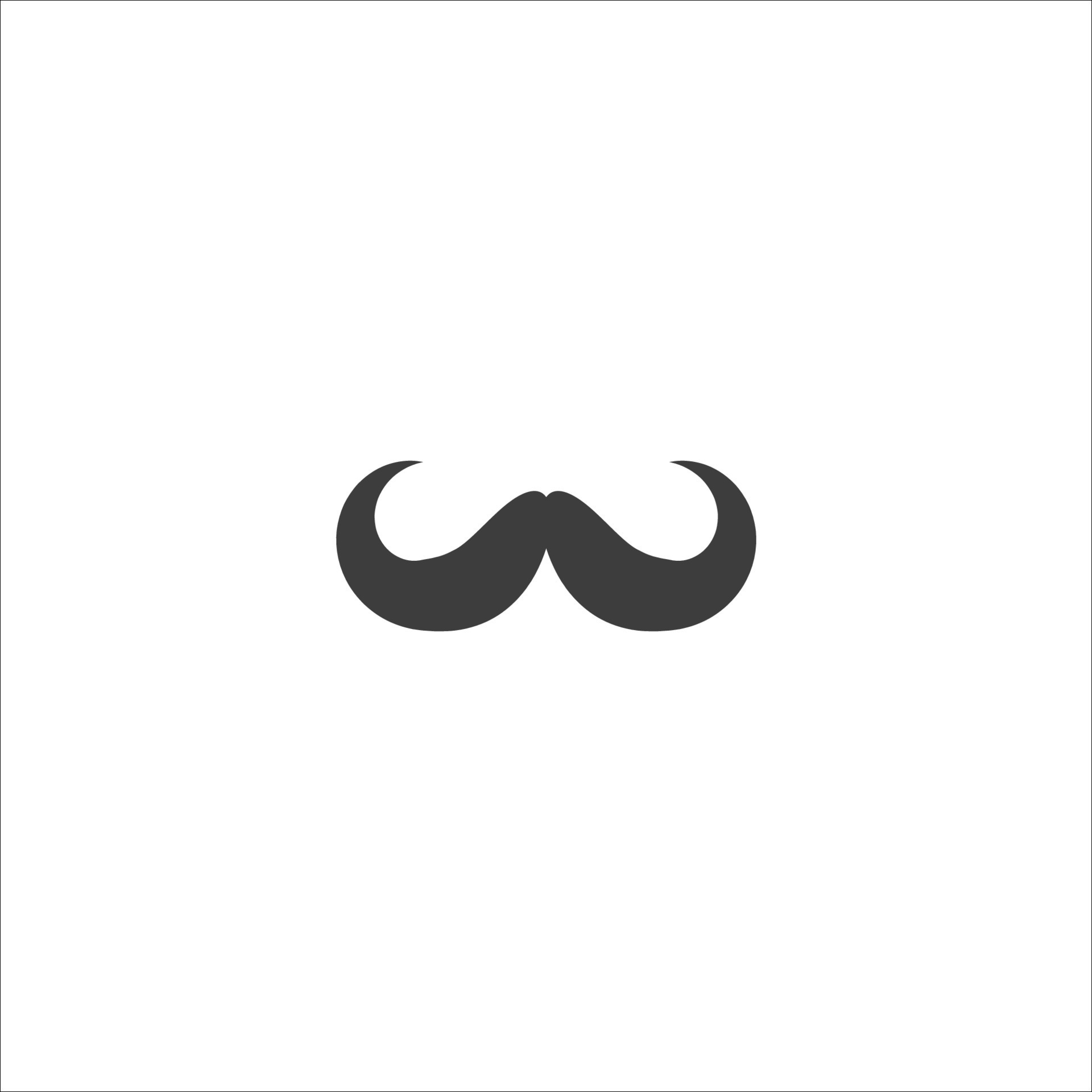 Vector sign of the italy mustache symbol is isolated on a white