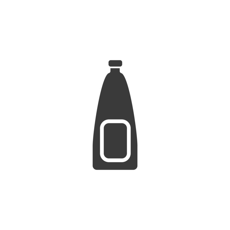 el signo vectorial del símbolo de la botella está aislado en un fondo blanco. color de icono de botella editable. vector