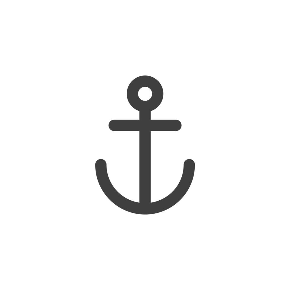 Vector sign of the anchor symbol is isolated on a white background. anchor icon color editable.