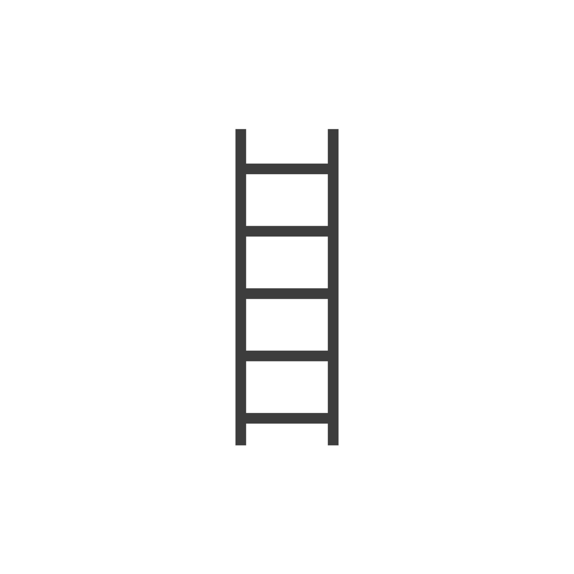 Vector sign of the Ladder symbol is isolated on a white background. Ladder icon color editable