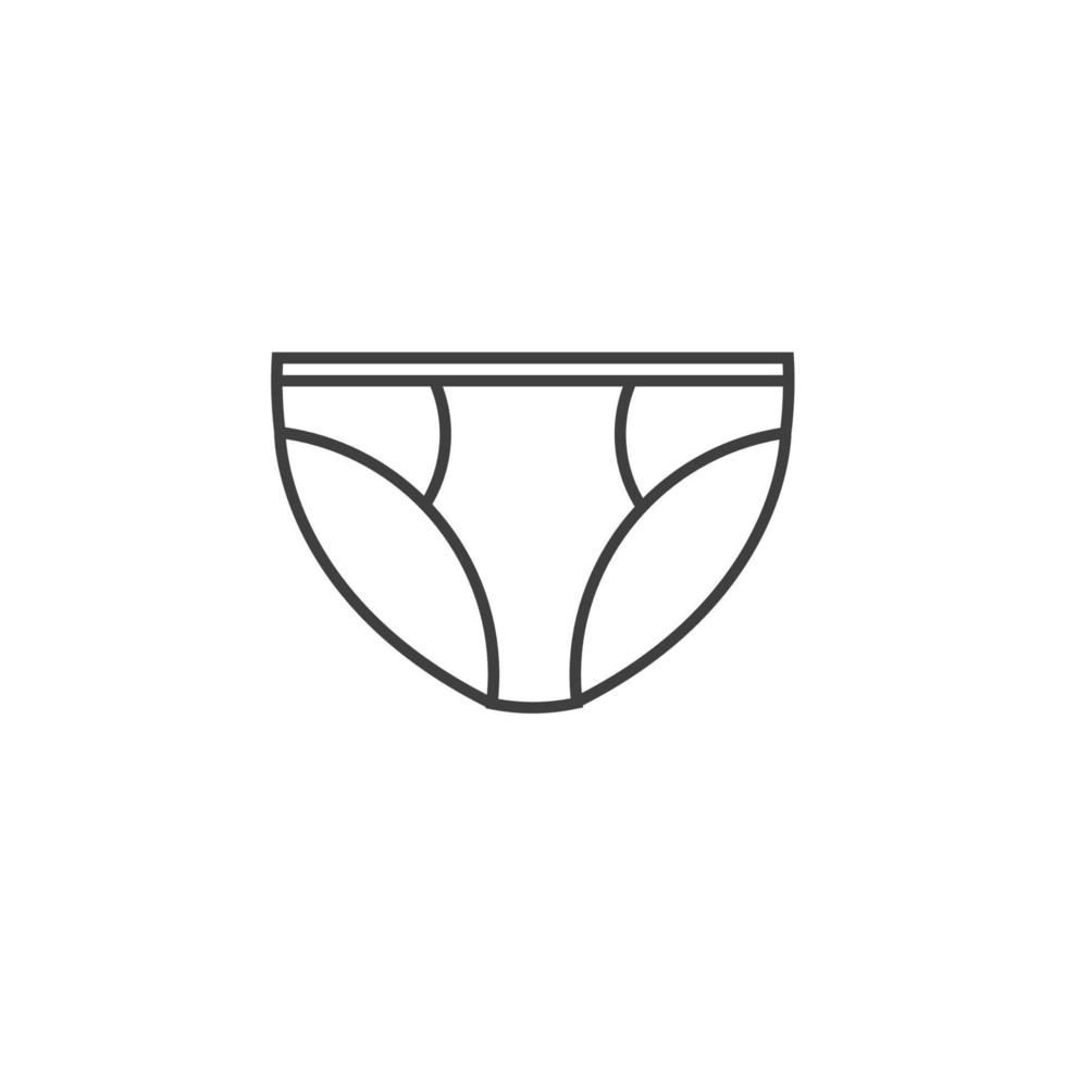 Vector sign of the underpant symbol is isolated on a white background. underpant icon color editable.