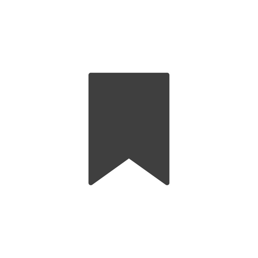Vector sign of the bookmark symbol is isolated on a white background. bookmark icon color editable.