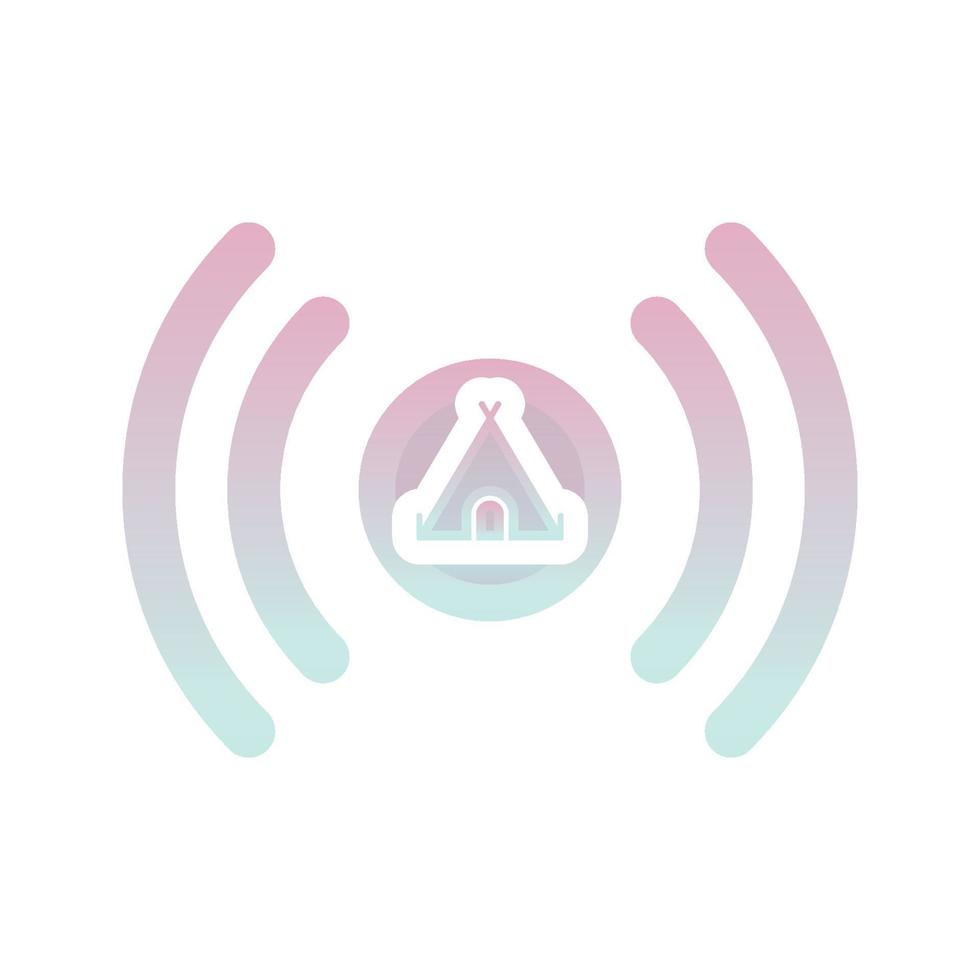 tent live logo gradient design template icon element vector