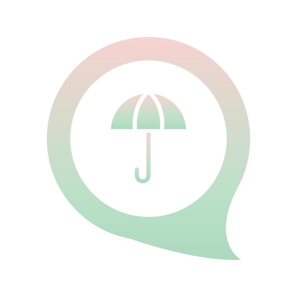 umbrella chat logo gradient design template icon element vector