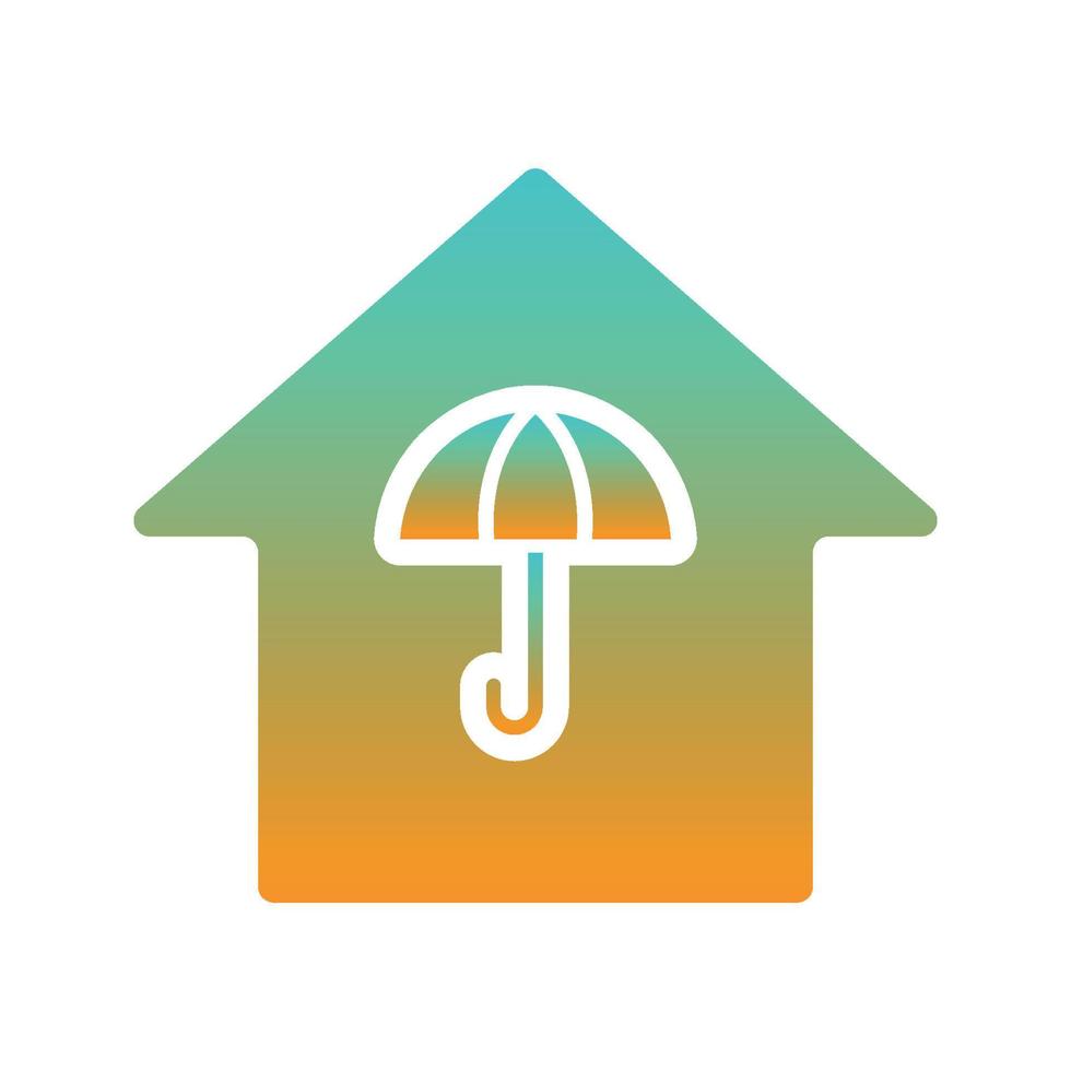 umbrella home logo gradient design template icon element vector