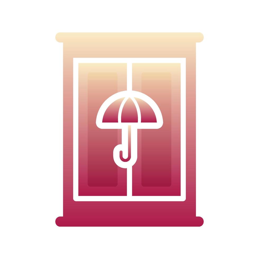umbrella furniture logo gradient design template icon element vector