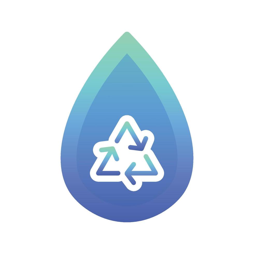 recycle water logo gradient design template icon element vector