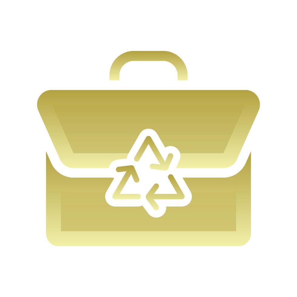 recycle suitcase logo gradient design template icon element vector