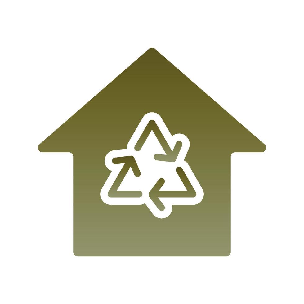 recycle home logo gradient design template icon element vector