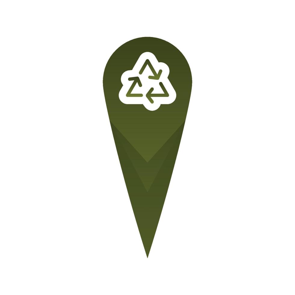 recycle location logo gradient design template icon element vector