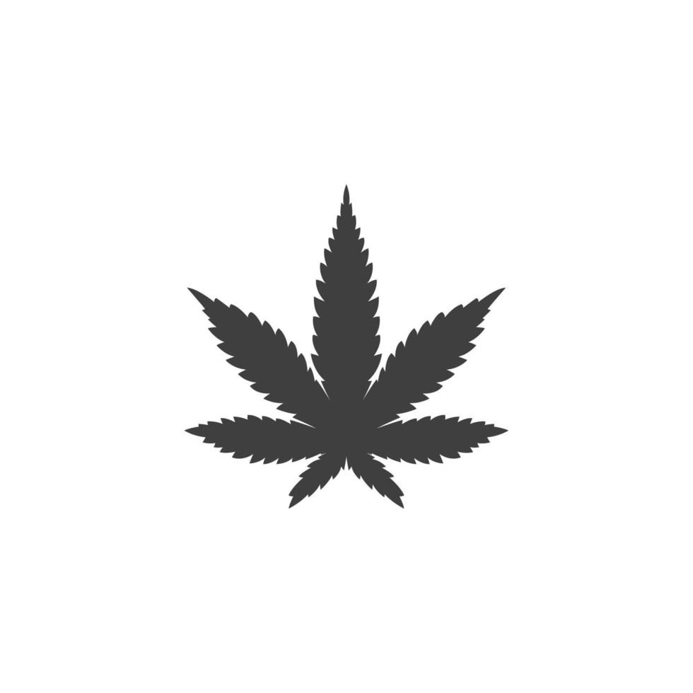 Vector sign of the Cannabis Marijuana Leaf symbol is isolated on a white background. Cannabis Marijuana Leaf icon color editable.
