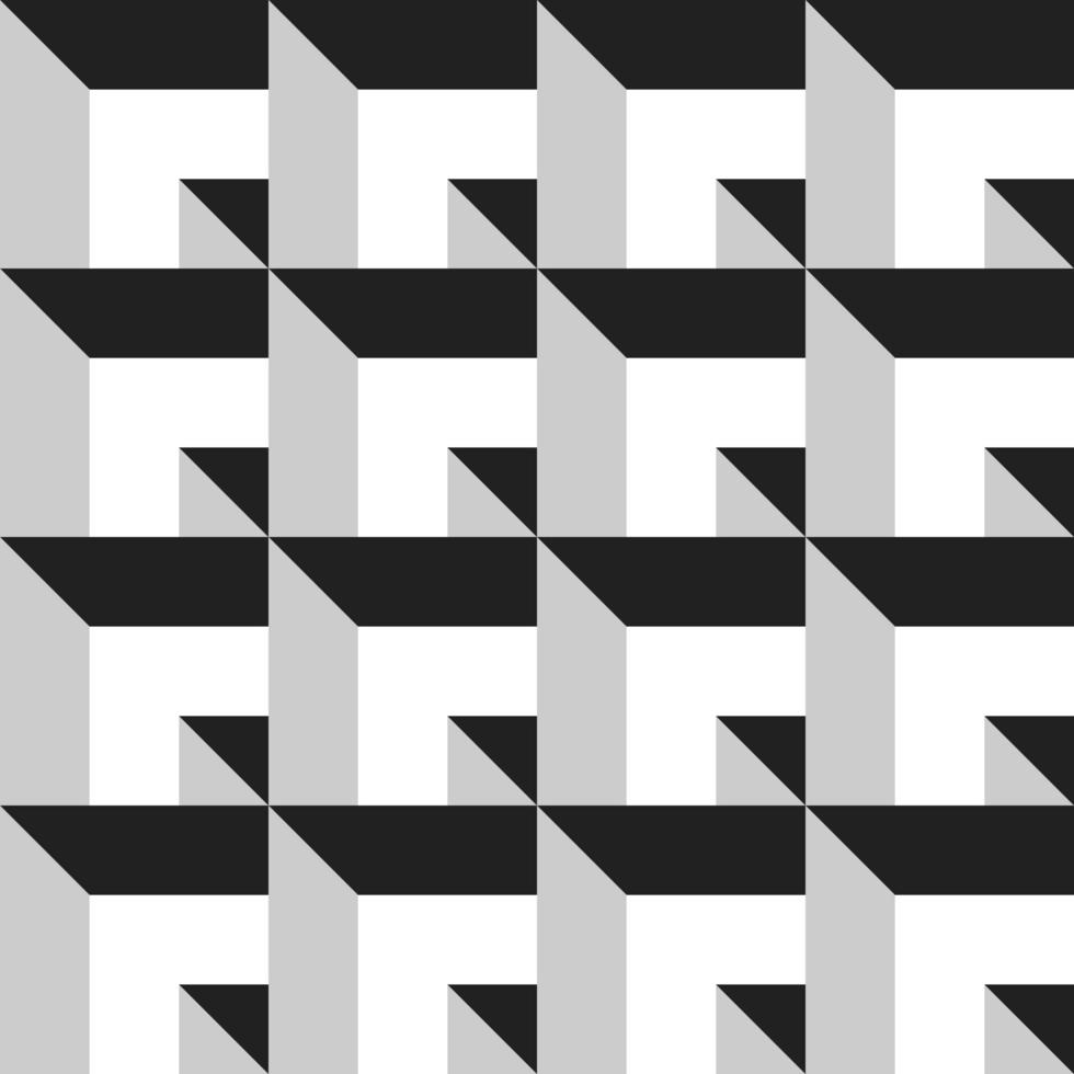 Minimal geometric 3d illusion pattern background vector