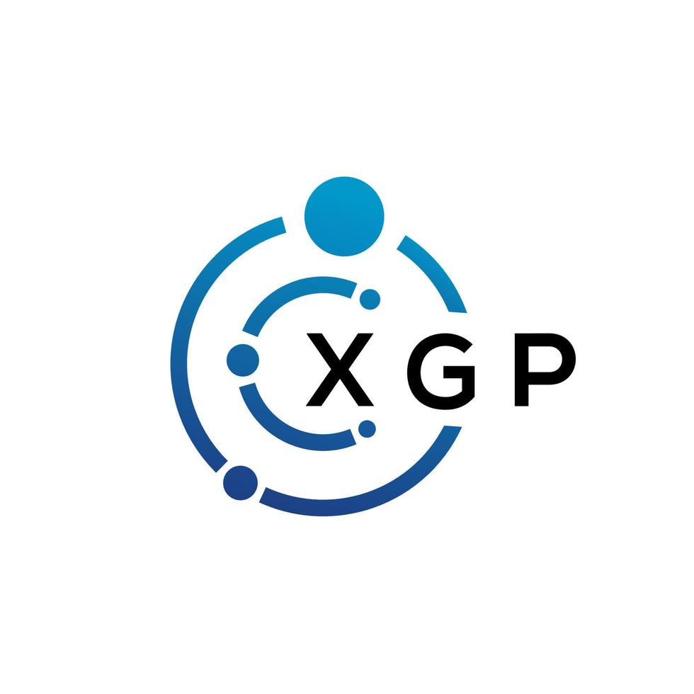 XGP letter technology logo design on white background. XGP creative initials letter IT logo concept. XGP letter design. vector