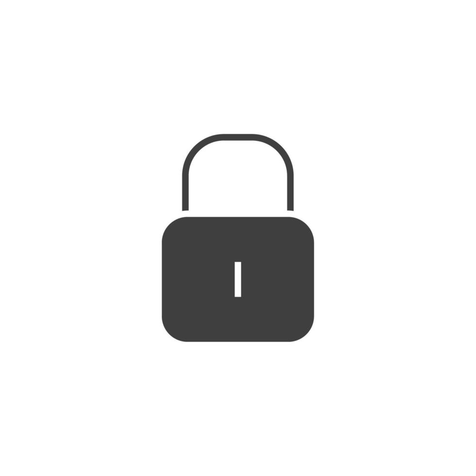 Vector sign of the lock symbol is isolated on a white background. lock icon color editable.