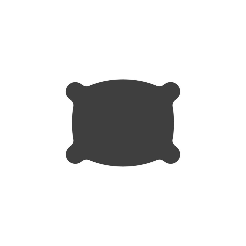 el signo vectorial del símbolo de la almohada está aislado en un fondo blanco. color de icono de almohada editable. vector