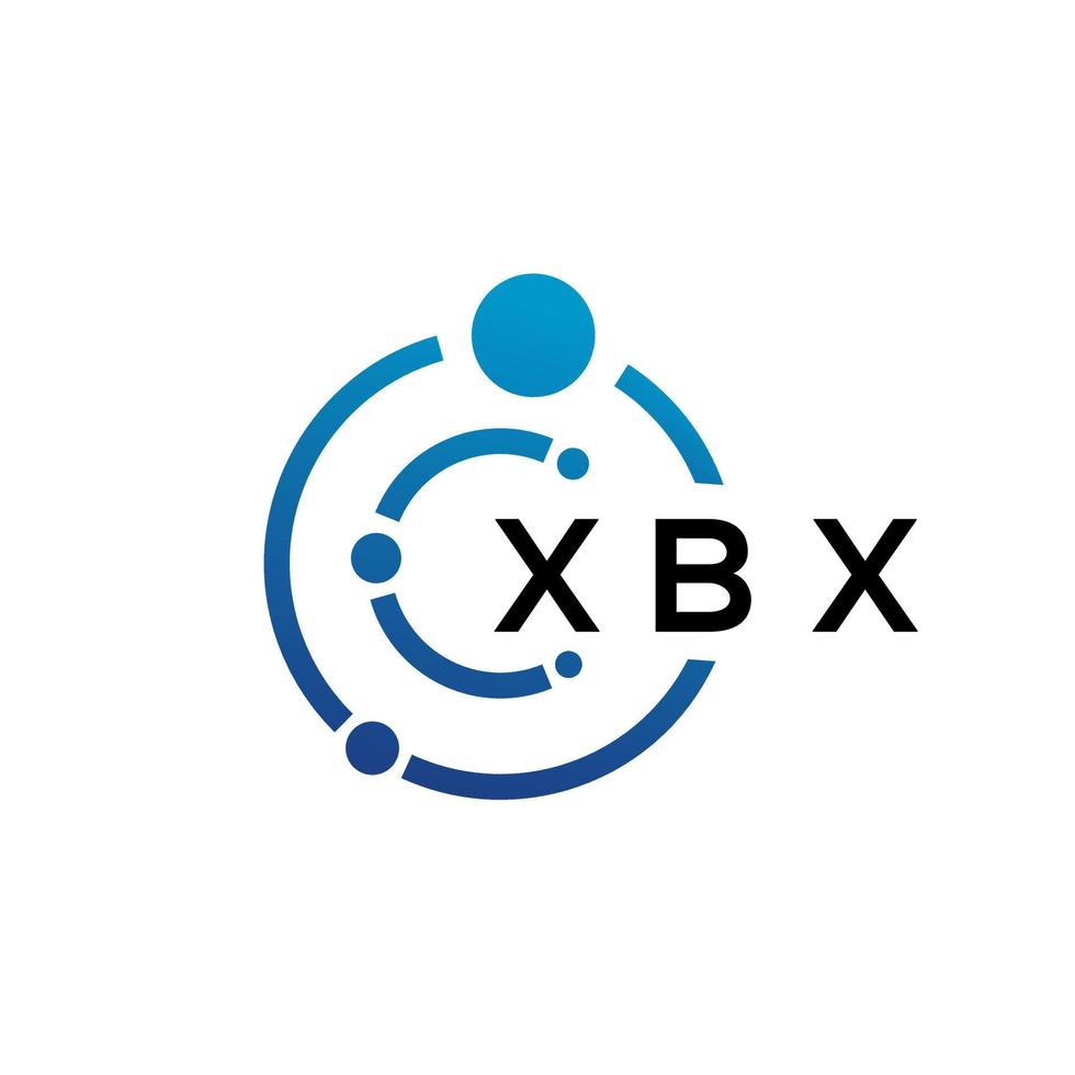 XBX letter technology logo design on white background. XBX creative initials letter IT logo concept. XBX letter design. vector