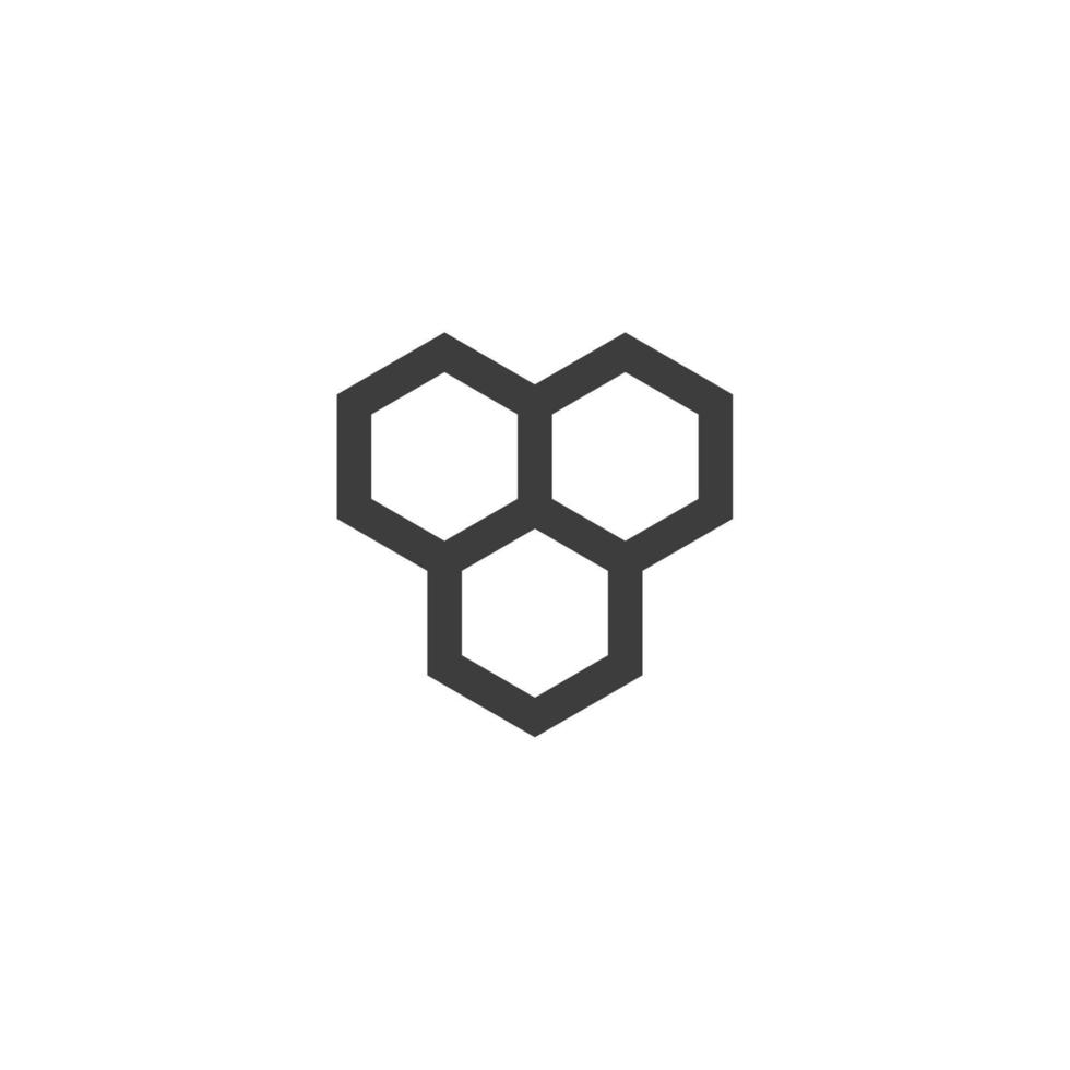 Vector sign of the honeycomb symbol is isolated on a white background. honeycomb icon color editable.