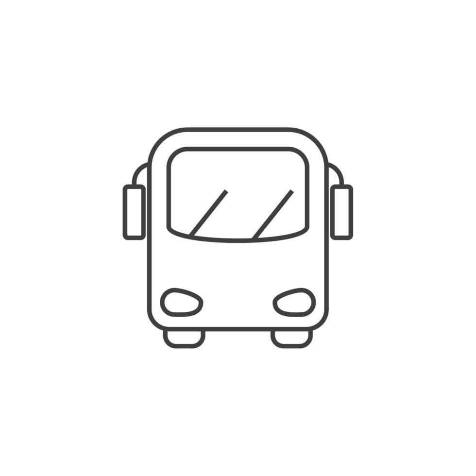 el signo vectorial del símbolo del autobús está aislado en un fondo blanco. color de icono de autobús editable. vector