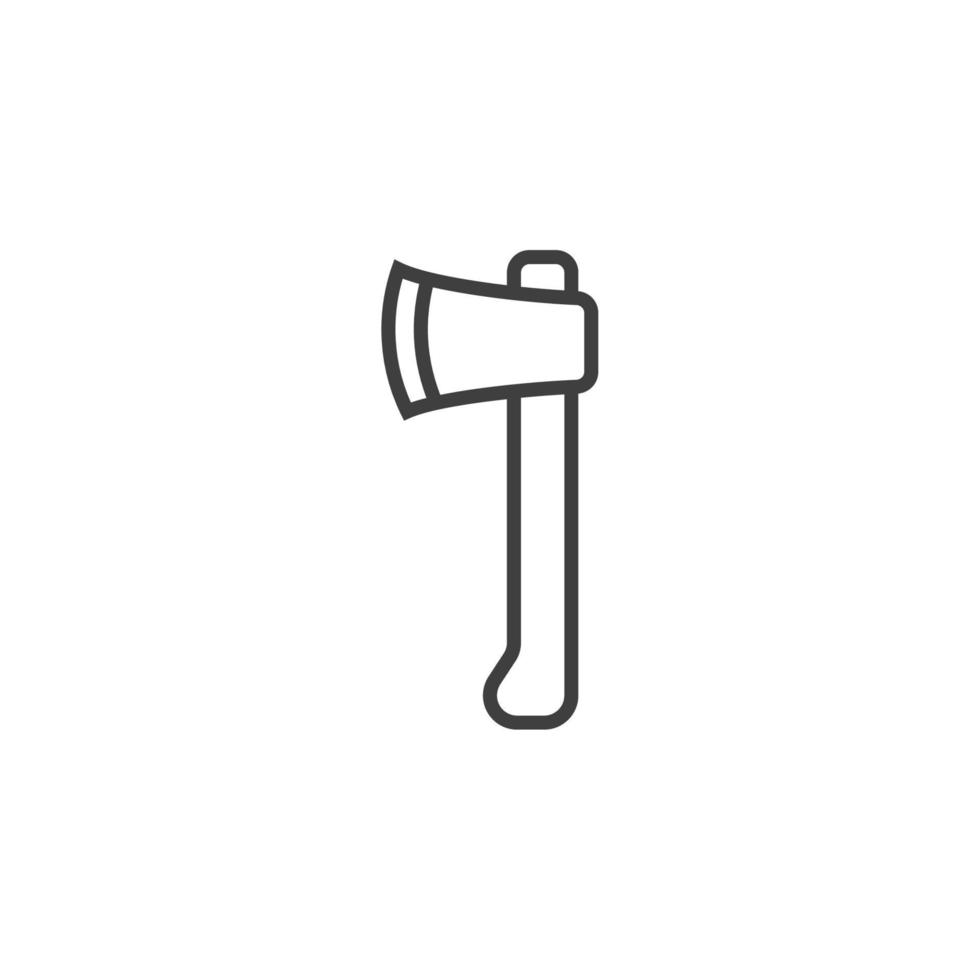 Vector sign of the Axe symbol is isolated on a white background. Axe icon color editable.